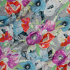 Colorful floral pattern on a gray background