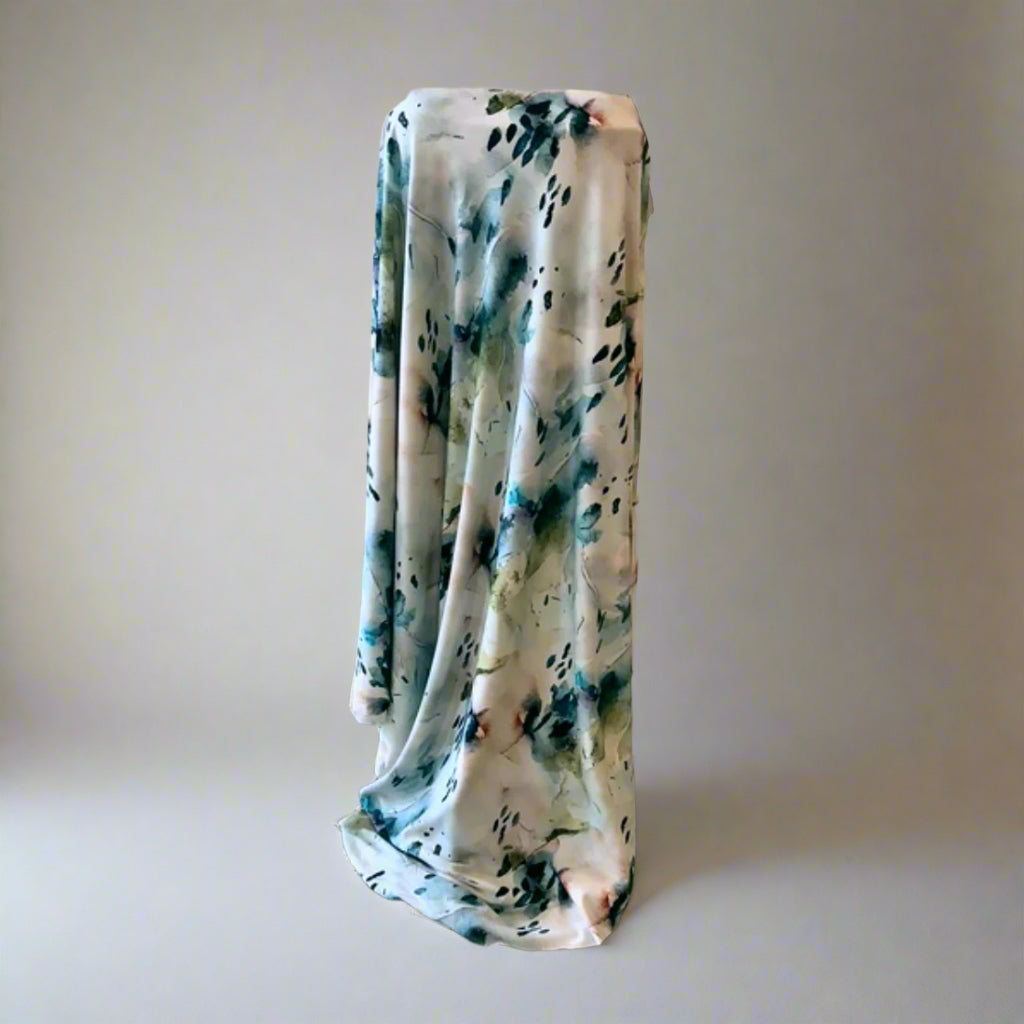 Jersey - Bamboo - Abstract White