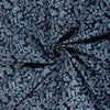 Fine Poplin Fabric - Leaves Indigo Batik