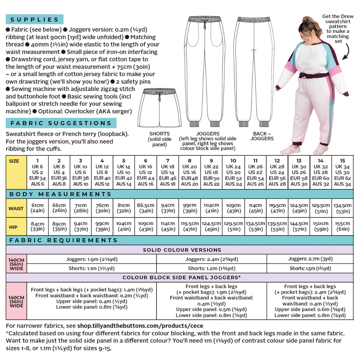 Cece Joggers & Shorts Pattern