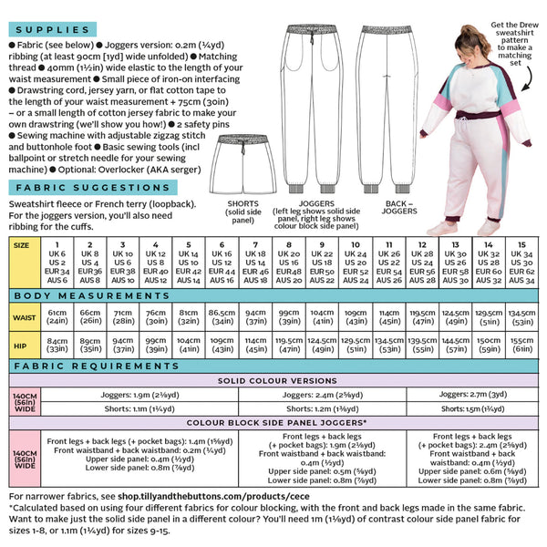 Cece Joggers & Shorts Pattern