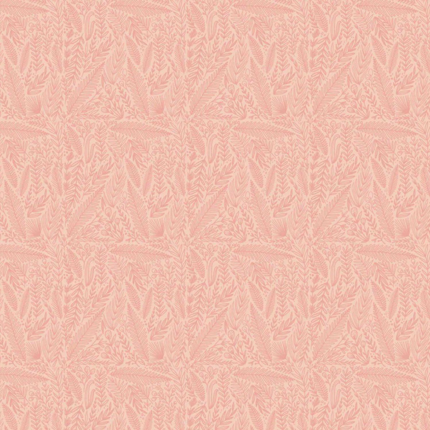 Cottage Charm by Poppie Cotton - Delicate Foliage Peach - Cotton