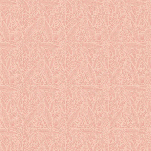 Cottage Charm by Poppie Cotton - Delicate Foliage Peach - Cotton