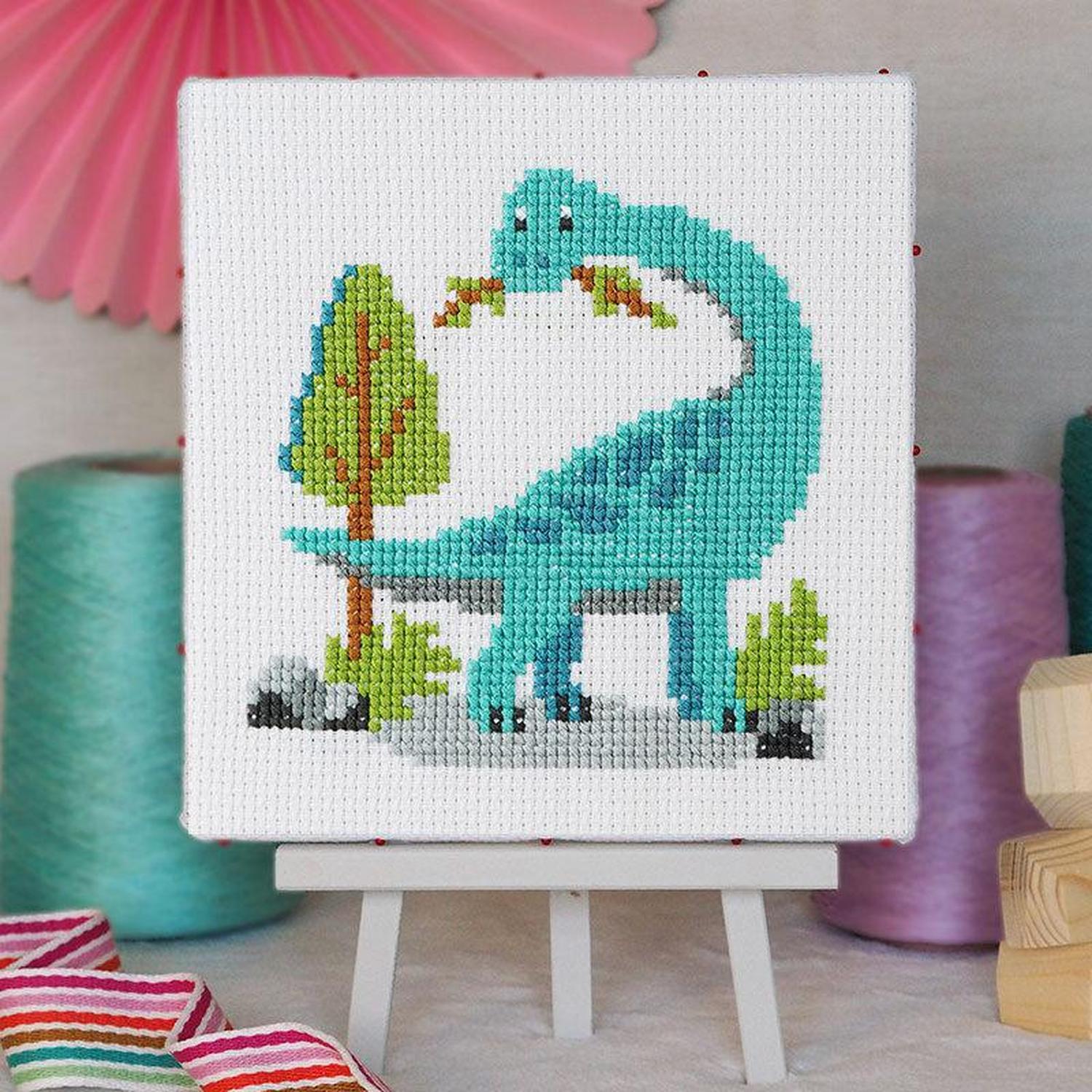 Cross Stitch Kit - Junior - Dinosaur