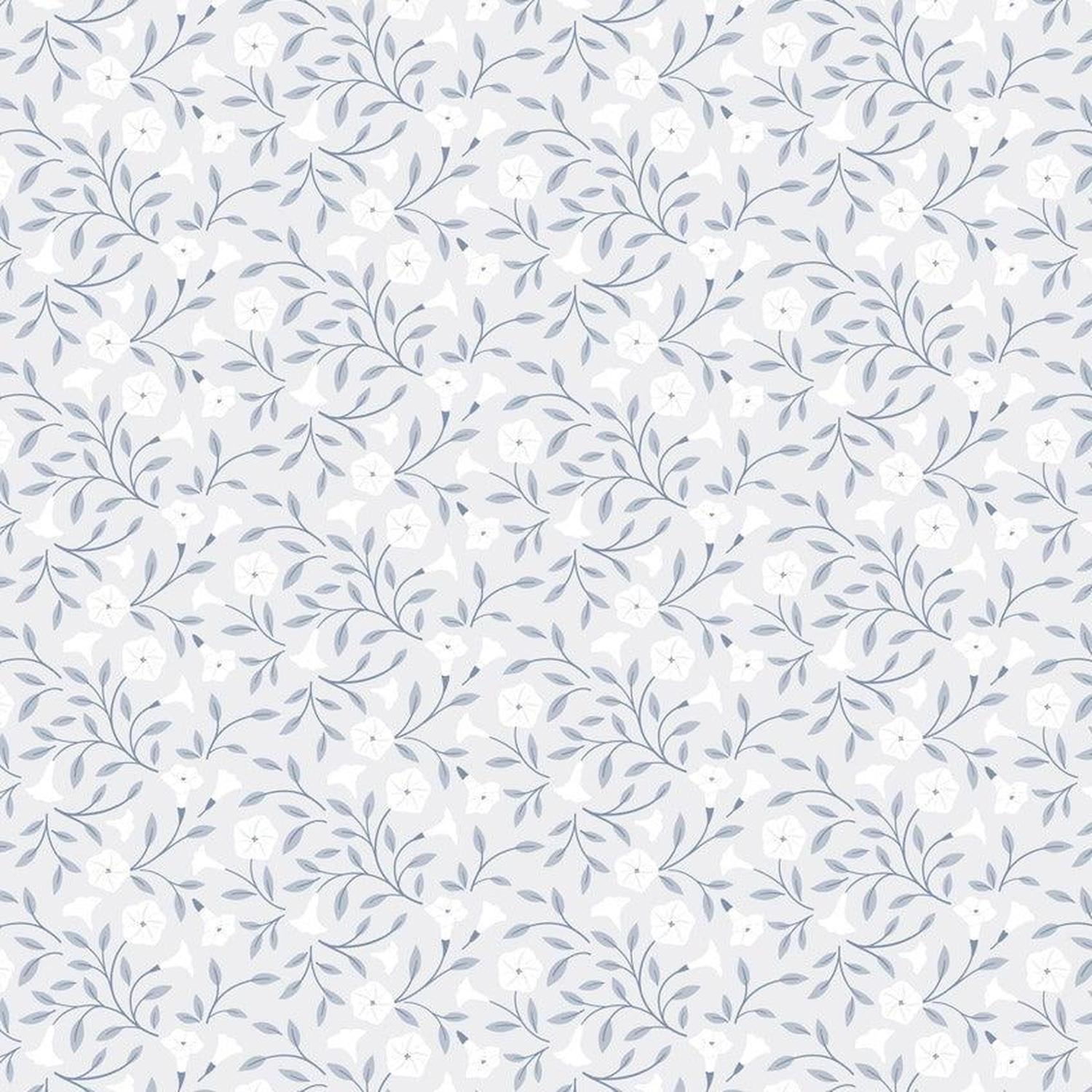 Evenfall - Moonflower Pale Grey - Cotton Fabric