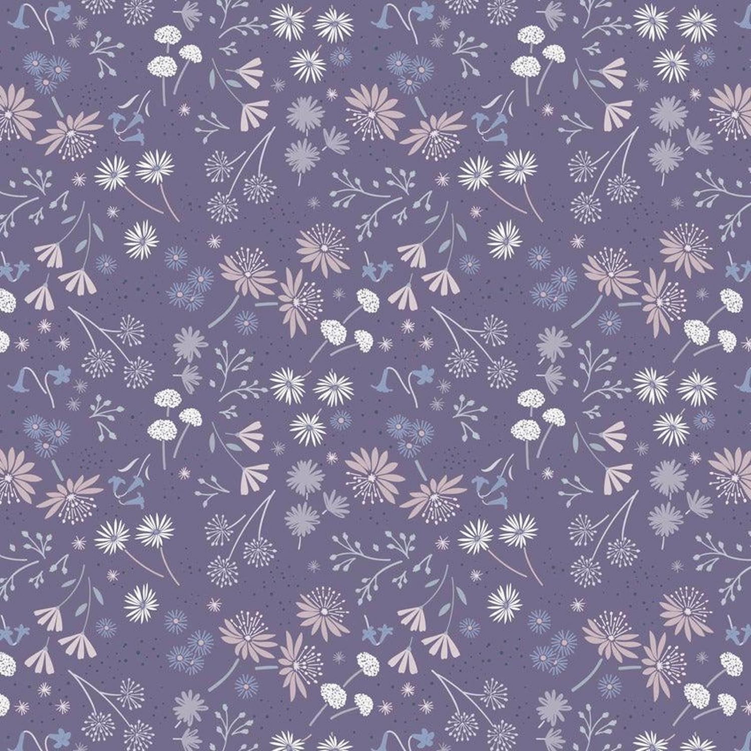 Evenfall - Night Garden Deep Purple - Cotton Fabric