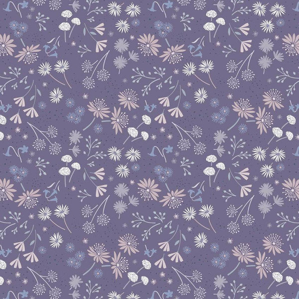 Evenfall - Night Garden Deep Purple - Cotton Fabric