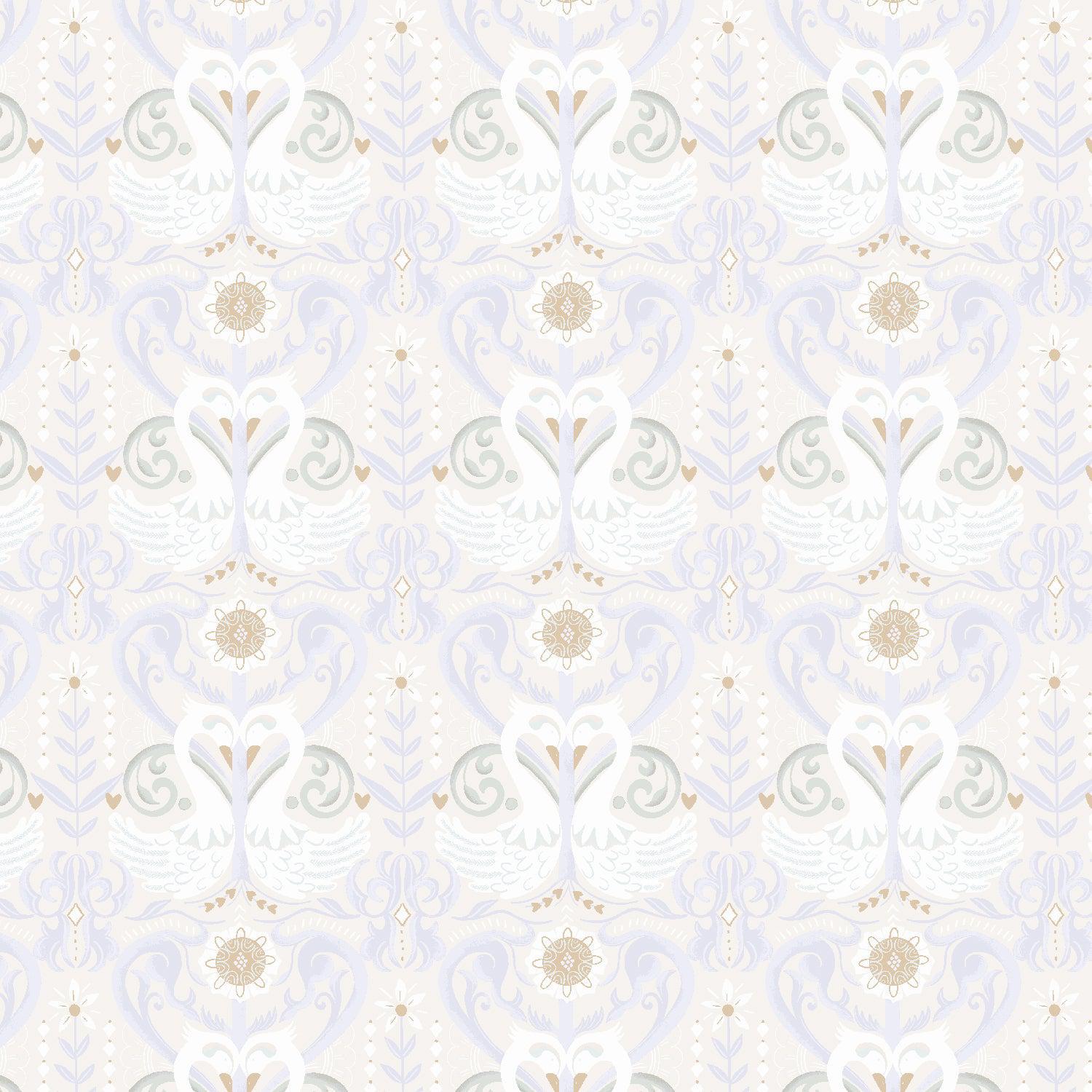Forever Reflection Hyacinth Cotton Fabric
