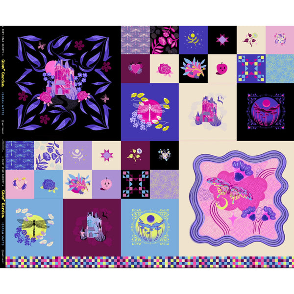 Ruby Star Glow Garden - Fairytale - Fabric Panel