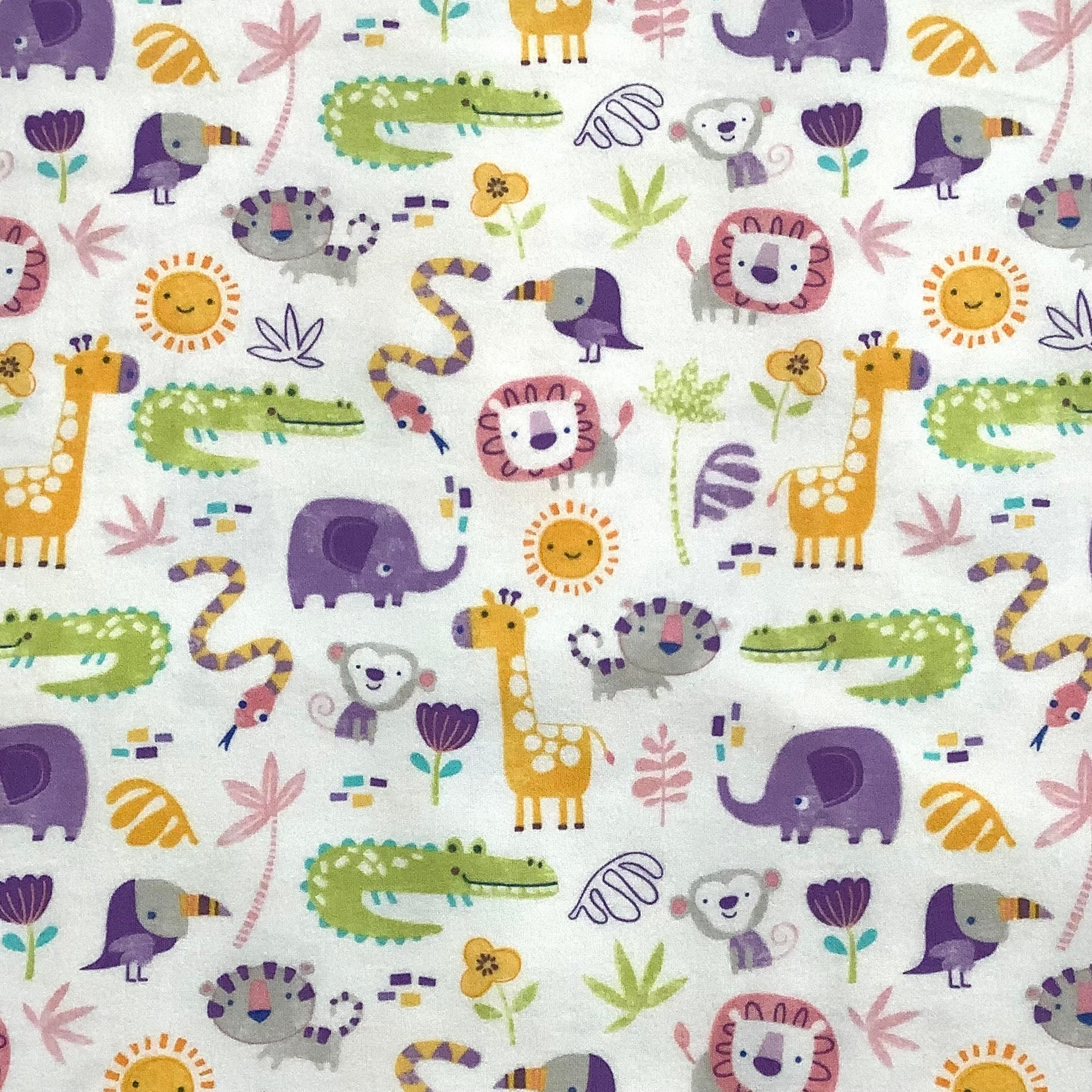 Flannel - Chalk Baby Flannel - Jungle Toss