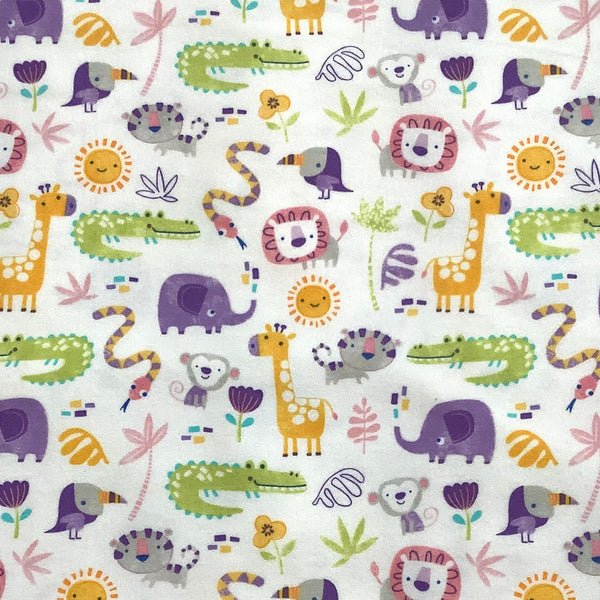 Flannel - Chalk Baby Flannel - Jungle Toss