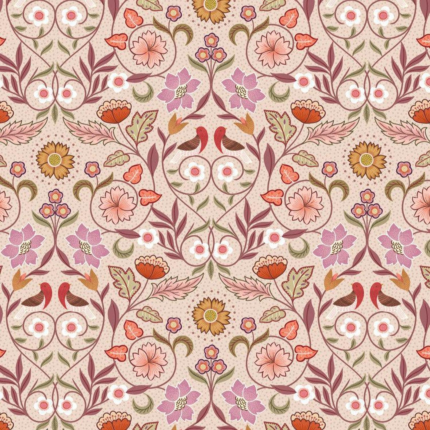 Isabella - Spiced Plum - Cotton Fabric