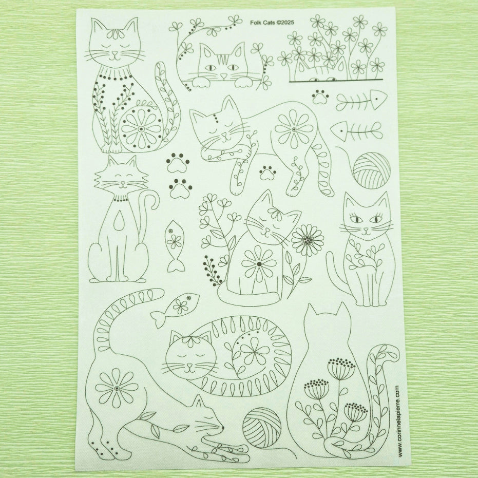 Cats Stick and Stitch Embroidery
