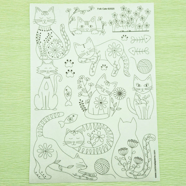 Cats Stick and Stitch Embroidery