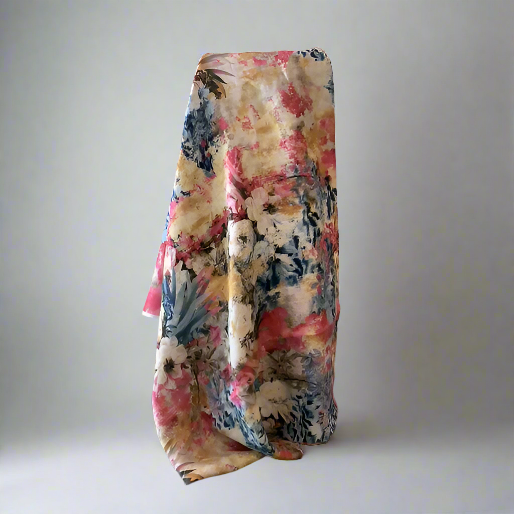 Linen Fabric - Floral Digital Print