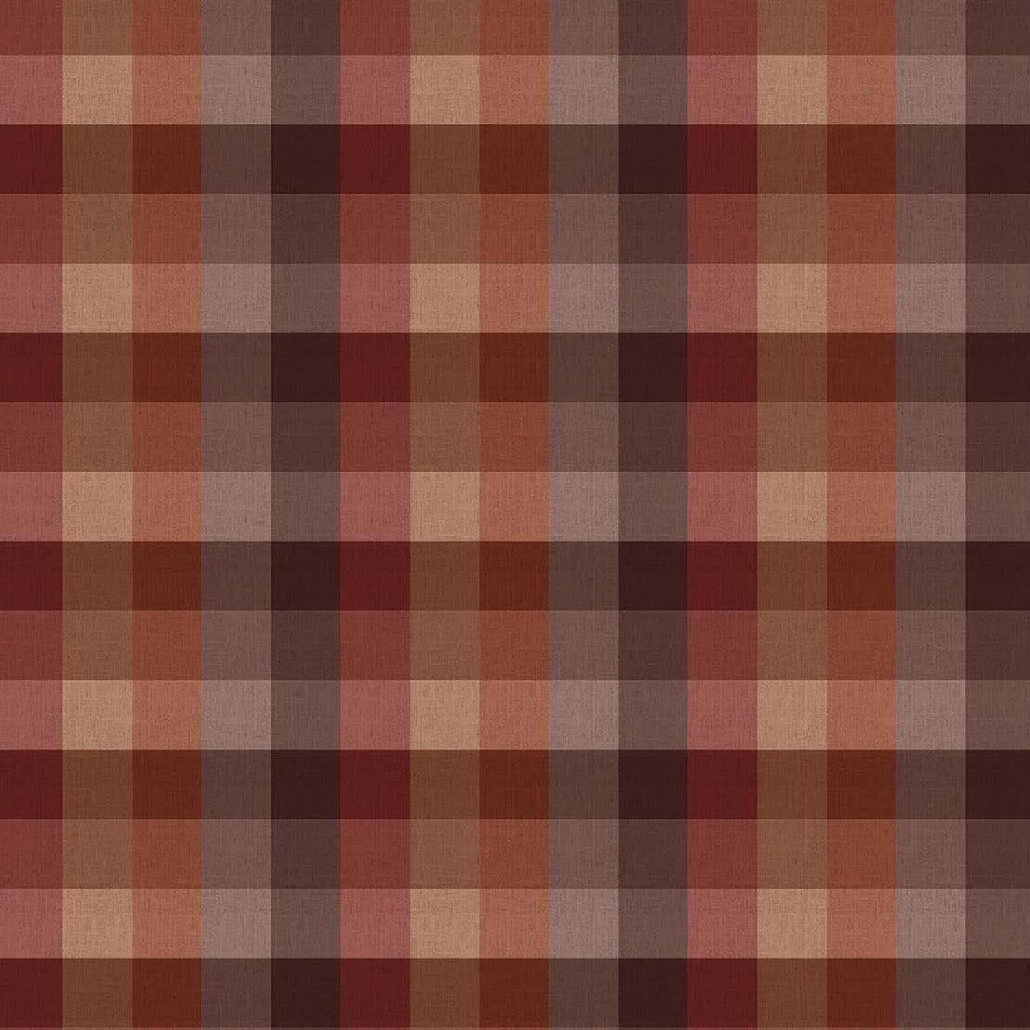Mountains Calling - Gingham Brown - Cotton