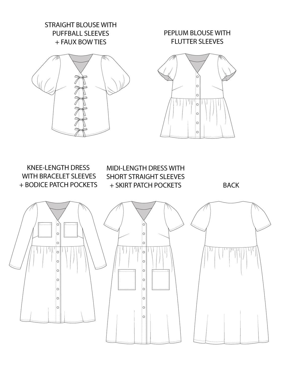 Nell Blouse and Dress Pattern