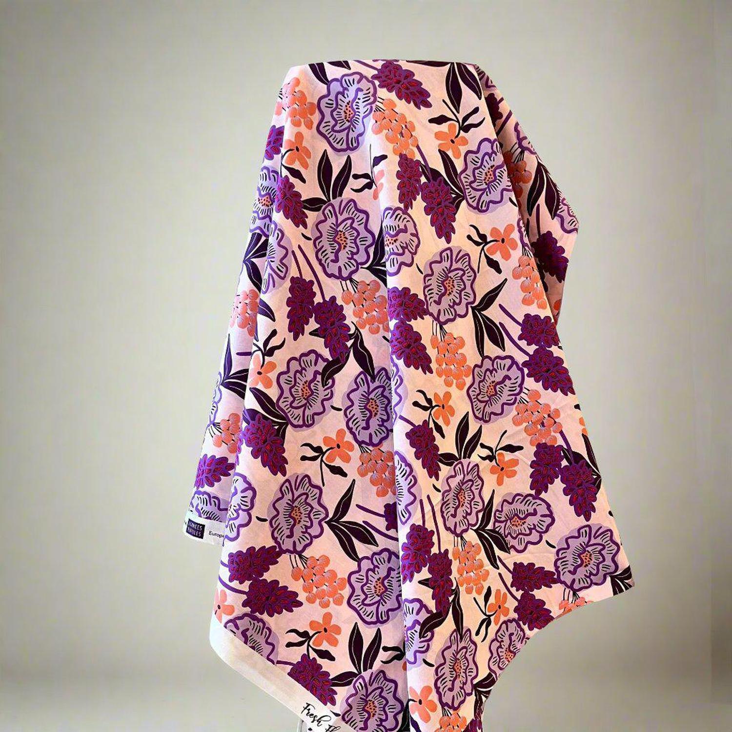 Nerida Hansen Fine Poplin Fabric - Fresh Flowers