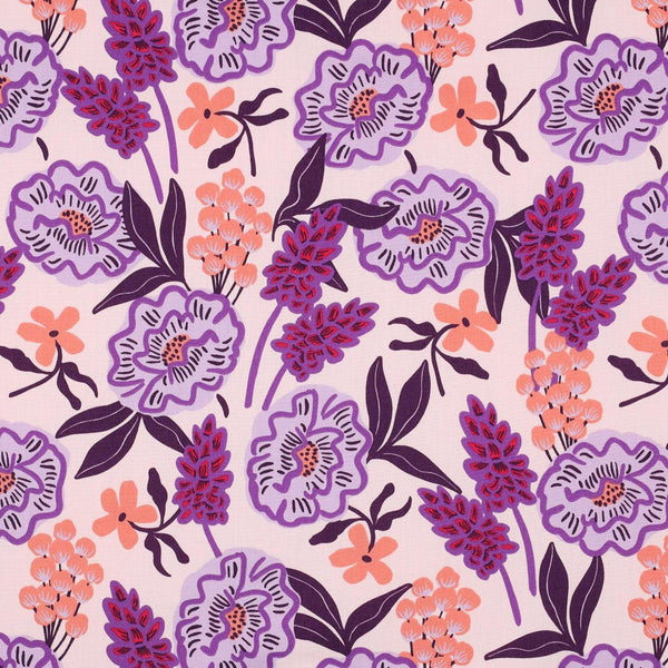 Nerida Hansen Fine Poplin Fabric - Fresh Flowers