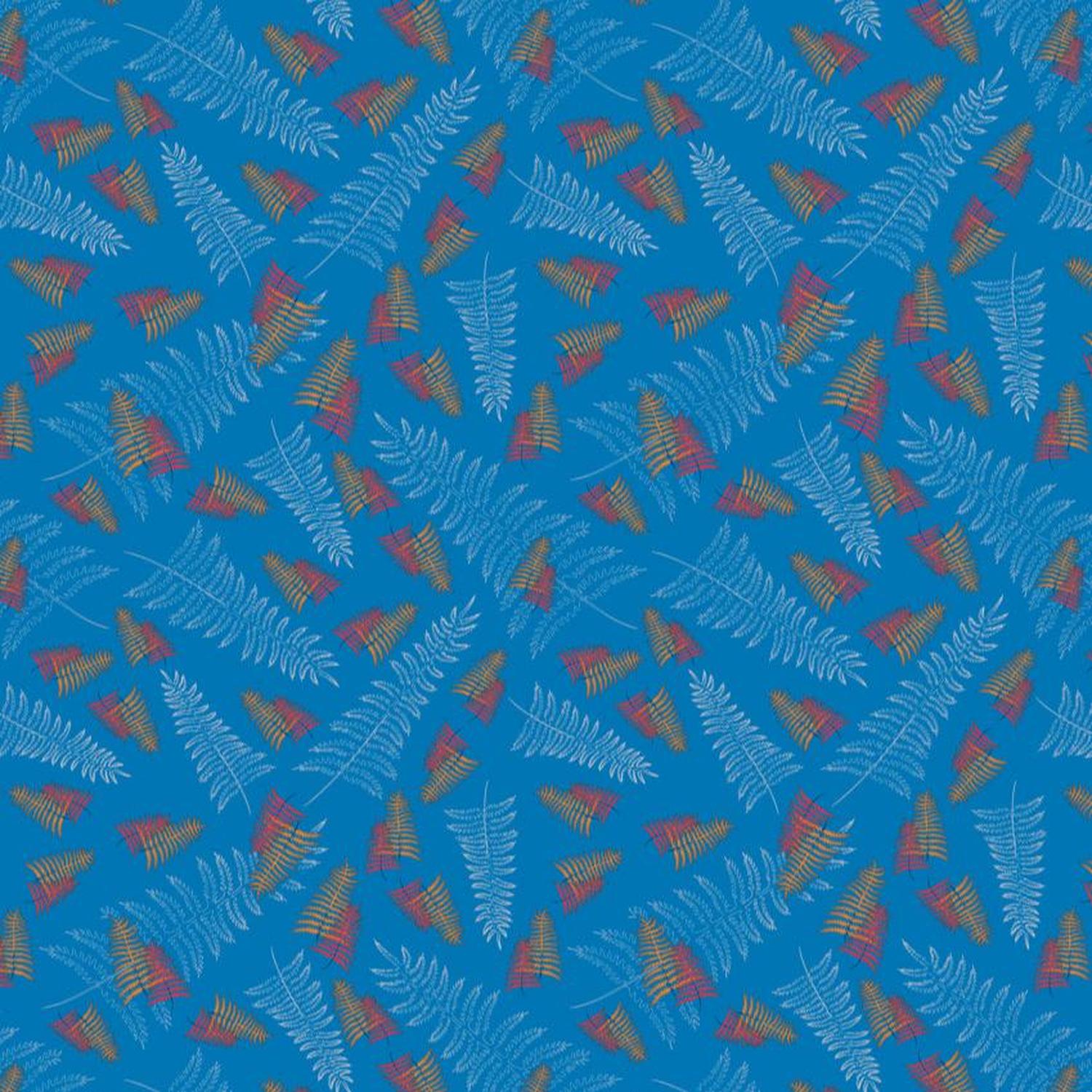 Norwegian Forest Dreams - Bregner Blue - Cotton Fabric