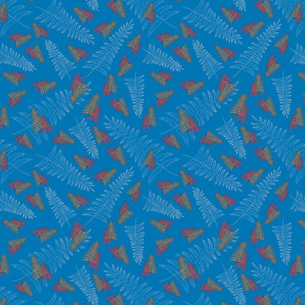 Norwegian Forest Dreams - Bregner Blue - Cotton Fabric