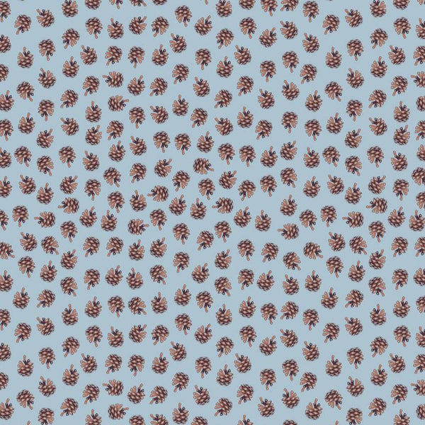 Norwegian Forest Dreams - Kongle Blue - Cotton Fabric
