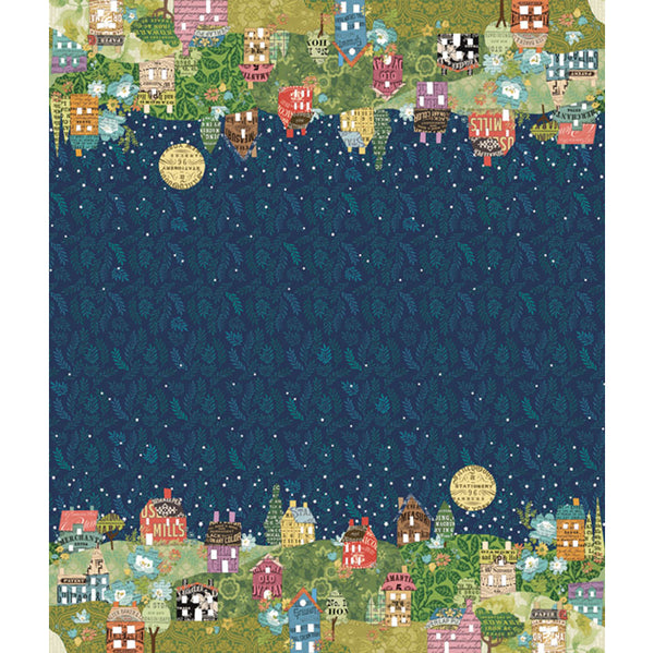 Paper Hamlet by Cathe Holden - Village Double Border - Cotton Fabric