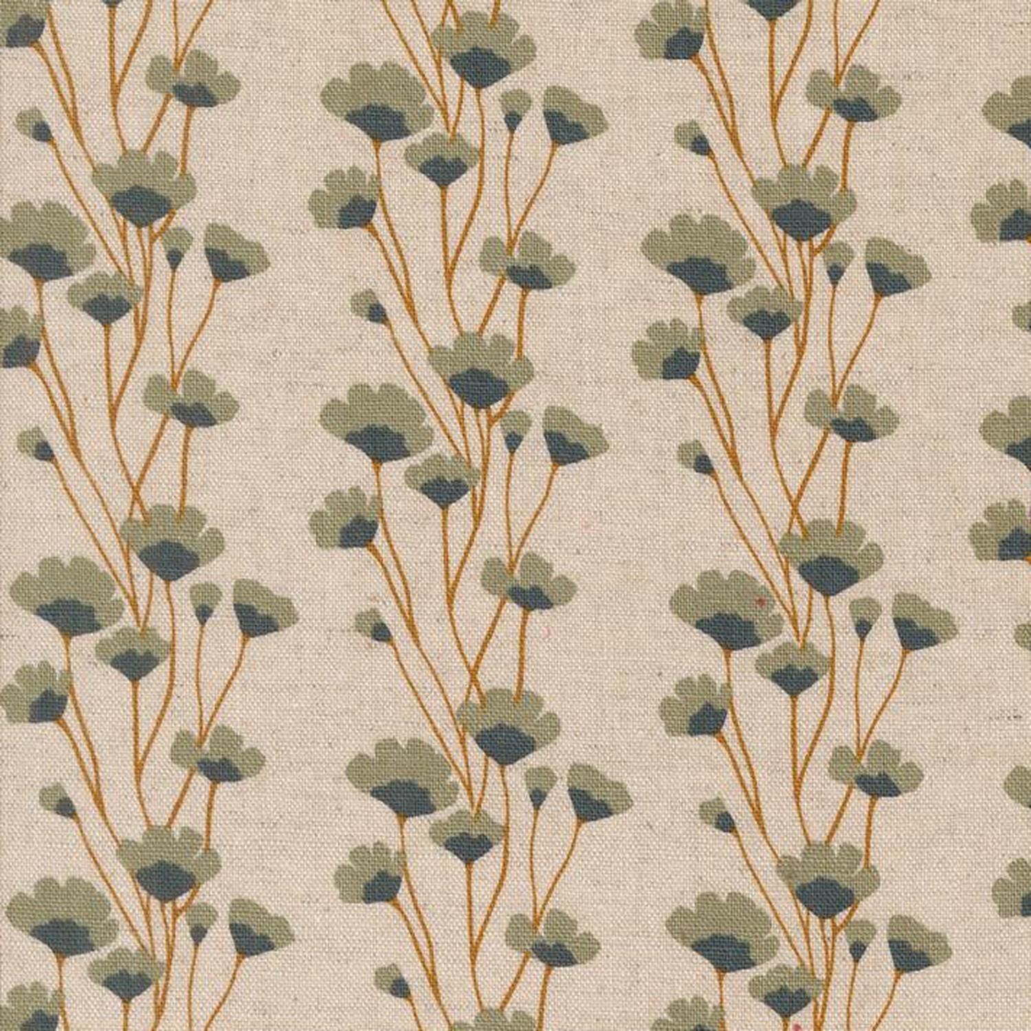Rainier Flower Chains - Linen Canvas Fabric