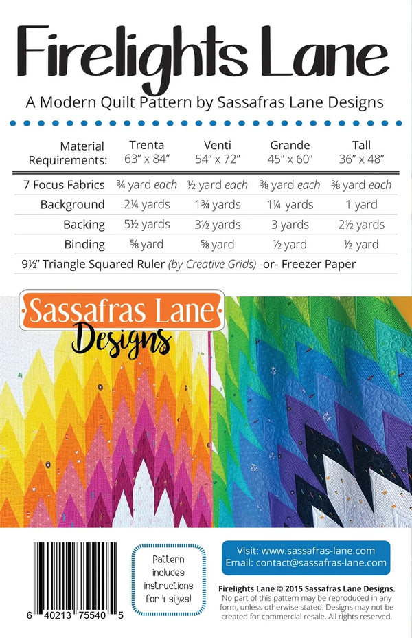 Firelights Lane Quilt Pattern