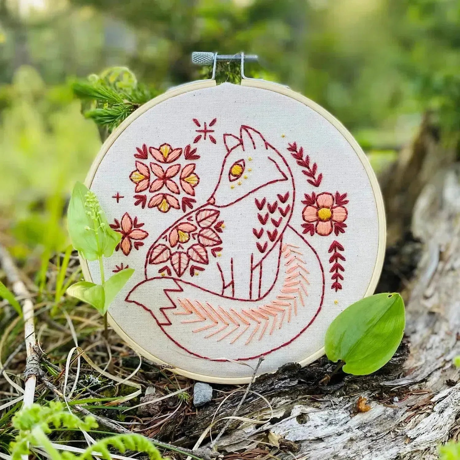 Folk Fox - Full Embroidery Kit