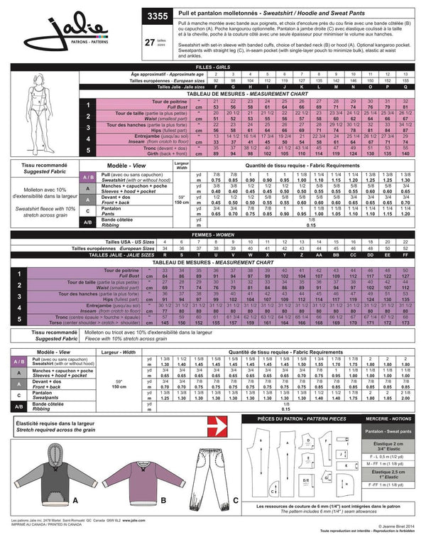 Sweatshirt and Jogging Pants Pattern