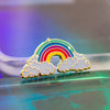 Rainbow with Clouds Enamel Pin
