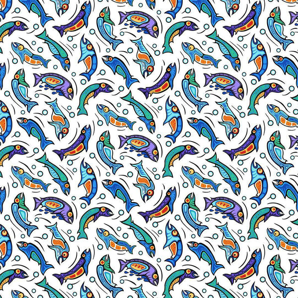 Sacred Earth - Fish - Cotton Fabric