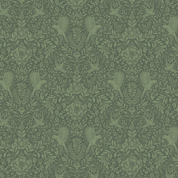 Ornithology by Brett Lewis - Thicket Green- Cotton Fabric