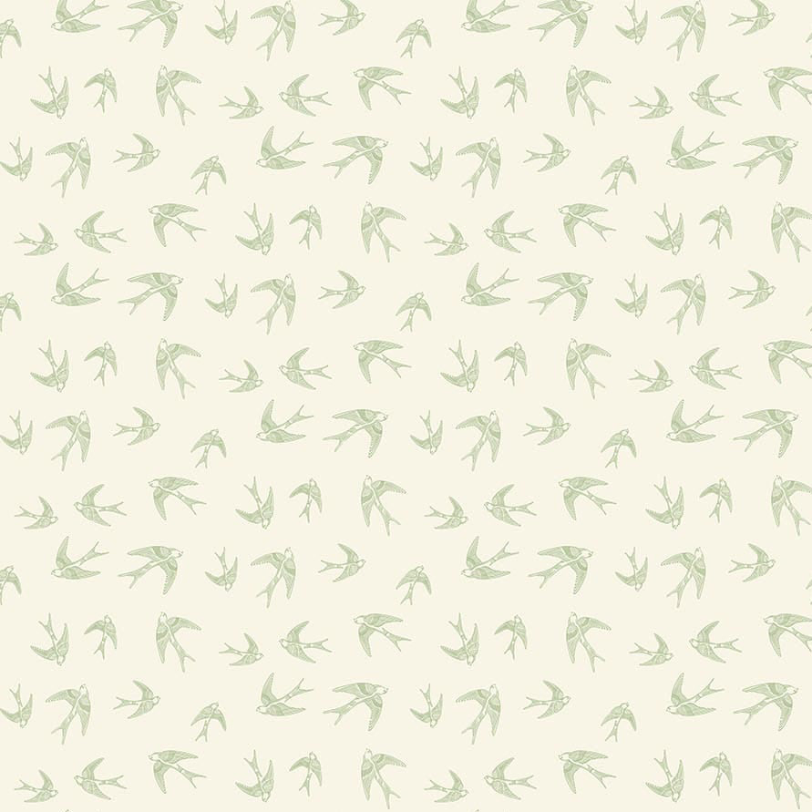 Ornithology - Sky Ballad Cream- Cotton Fabric