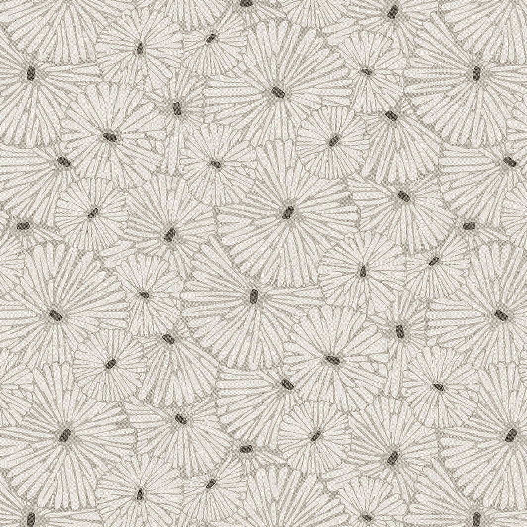 Patterned fabric with geometric design on a neutral background