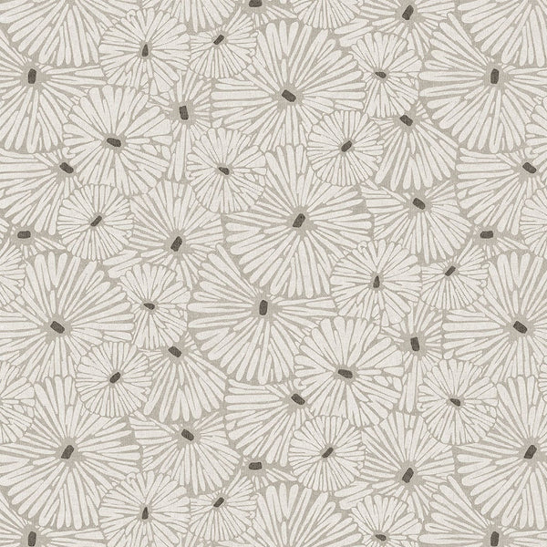 Patterned fabric with geometric design on a neutral background