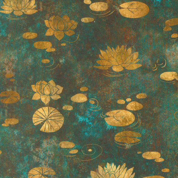 Tranquil Patina - Drifting Waters - Cotton Fabric