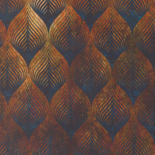 Tranquil Patina - Copper - Cotton Fabric