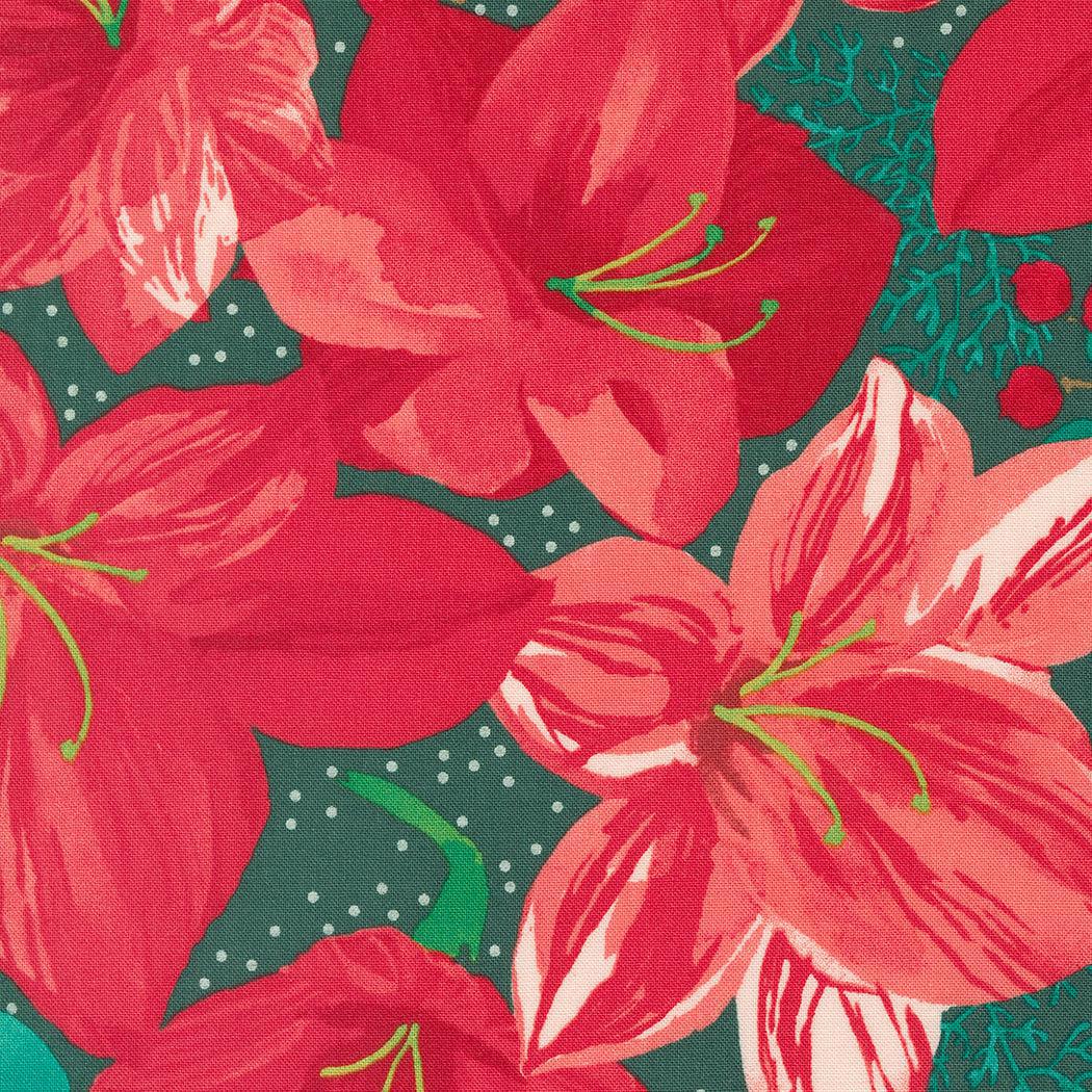 Winterly by Robin Pickens - Christmas Lily Spruce - Cotton Fabric