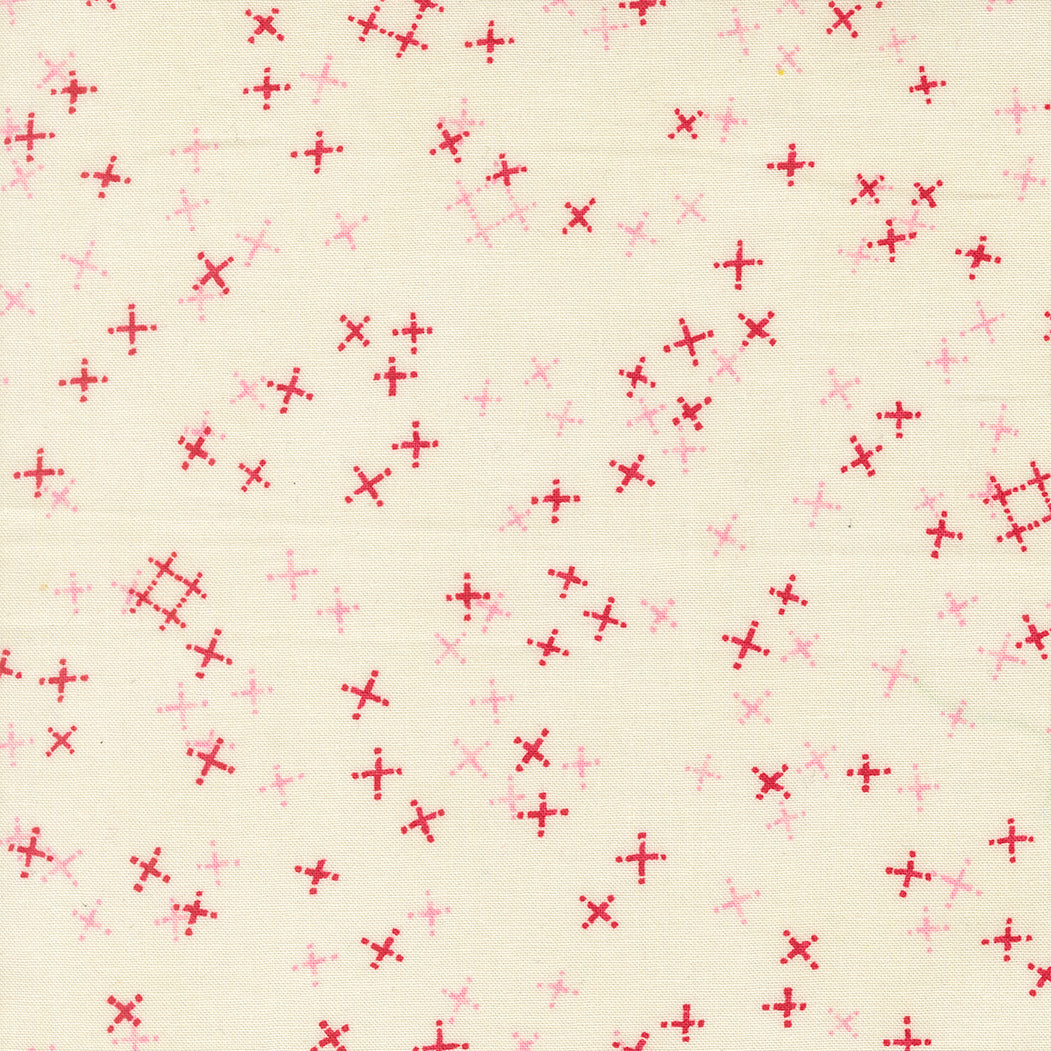 Darling Peony - Tiny Pluses Blender Cream - Cotton Fabric