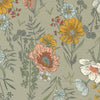 Woodland and Wildflowers - Wonder Florals Taupe - Cotton