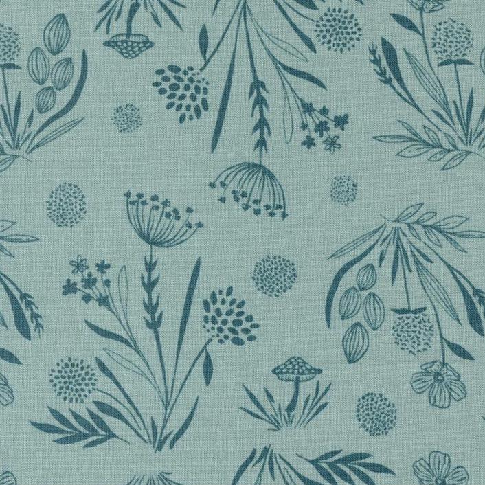 Woodland and Wildflowers - Foraged Finds Bluestone - Cotton