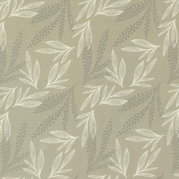 Woodland and Wildflowers - Leaves Blender Taupe - Cotton