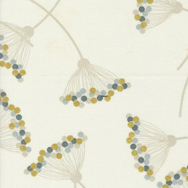 Shimmer by Zen Chic - Dandelion Ivory - Cotton Fabric