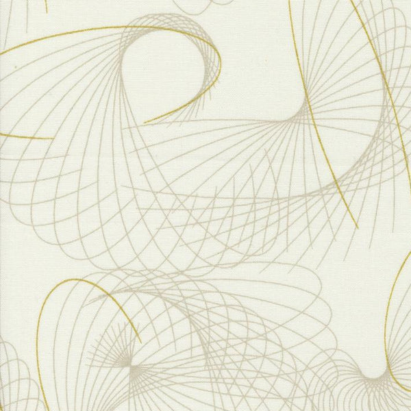 Shimmer by Zen Chic - Winter Winds Ivory - Cotton Fabric