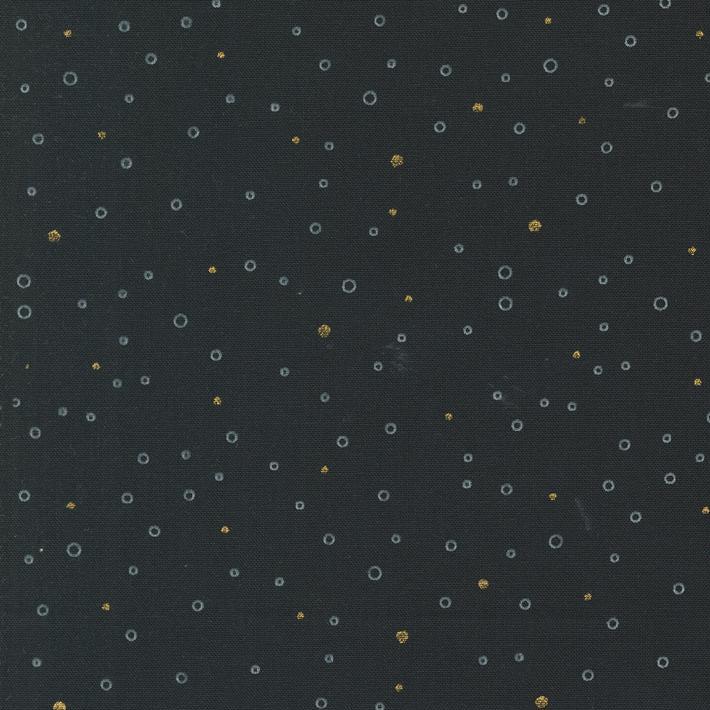 Shimmer by Zen Chic - Snowing Ebony - Cotton Fabric