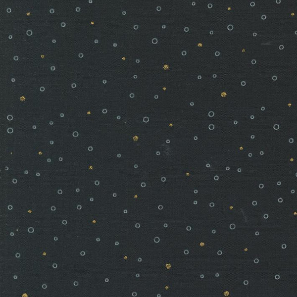 Shimmer by Zen Chic - Snowing Ebony - Cotton Fabric