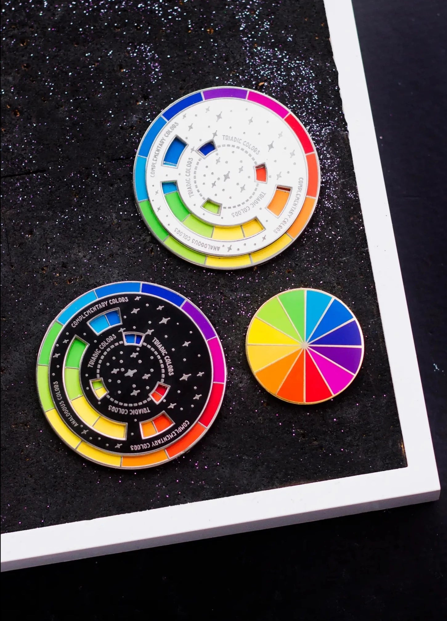 Rainbow Colour Wheel Enamel Pin