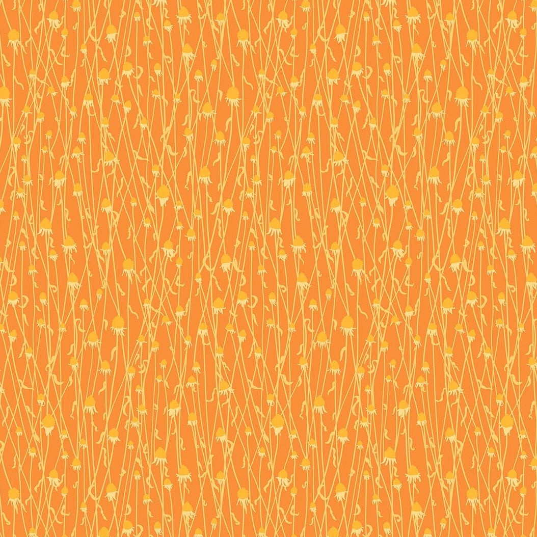 Splendor - Dry Flowers Orange - Cotton